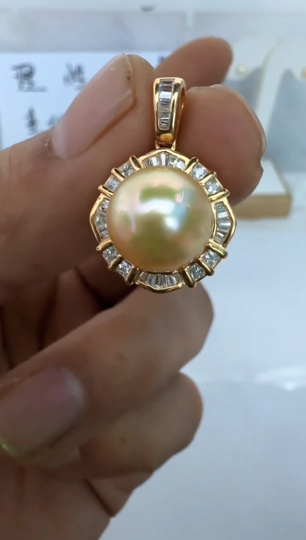 【闪购商品】海水珍珠颈饰银S925镶嵌吊坠