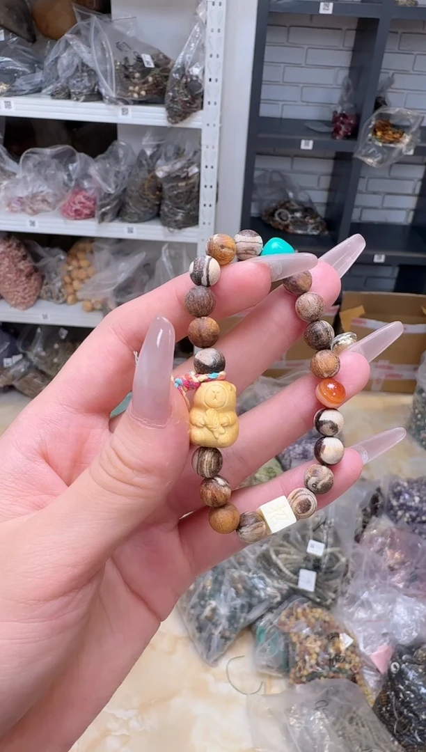 非洲檀香无事牌贡木圆珠纳福巴拉手串8mm