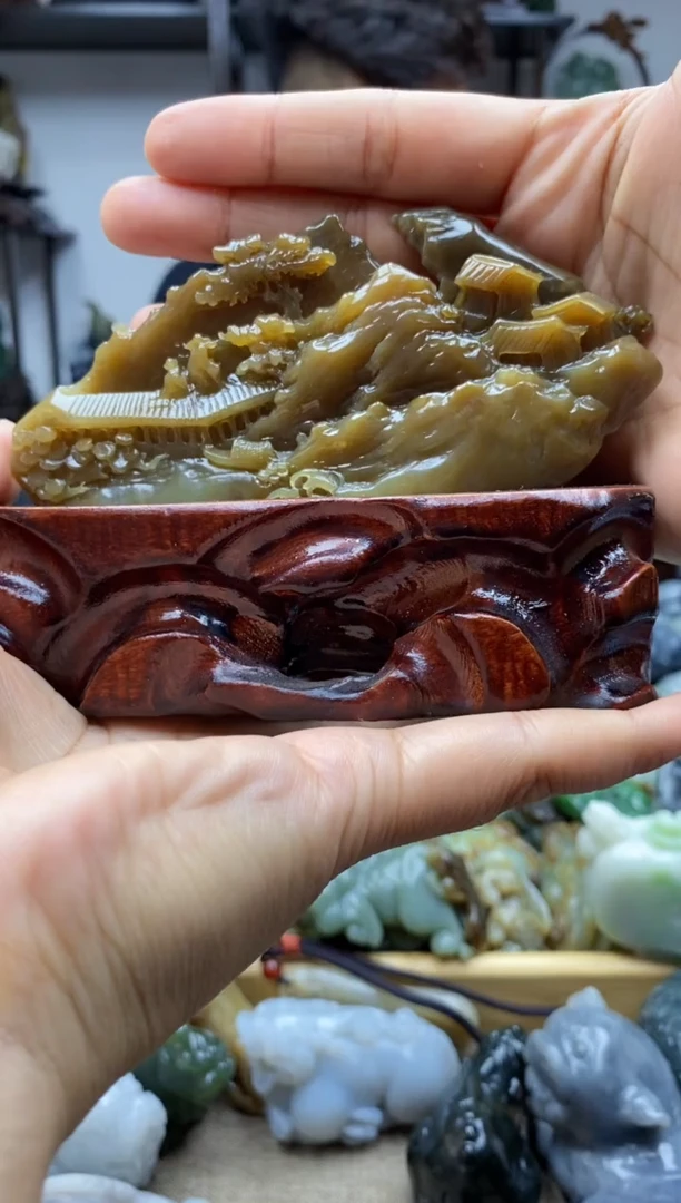 和田玉未镶嵌摆件1