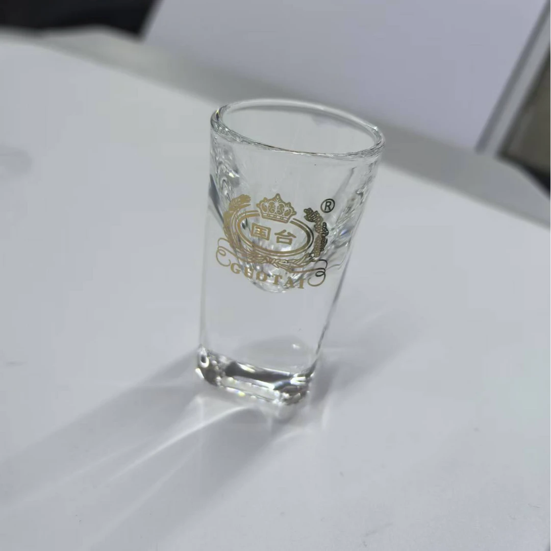 国台原厂一口杯厚杯底无铅玻璃一盒六支简装透明家用玻璃杯酒具