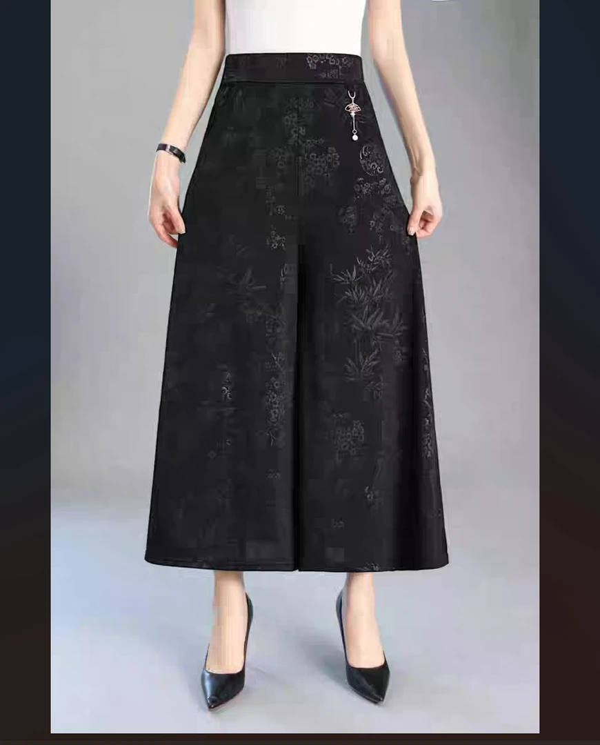 新中式国风提花时尚阔腿裤509 6.22