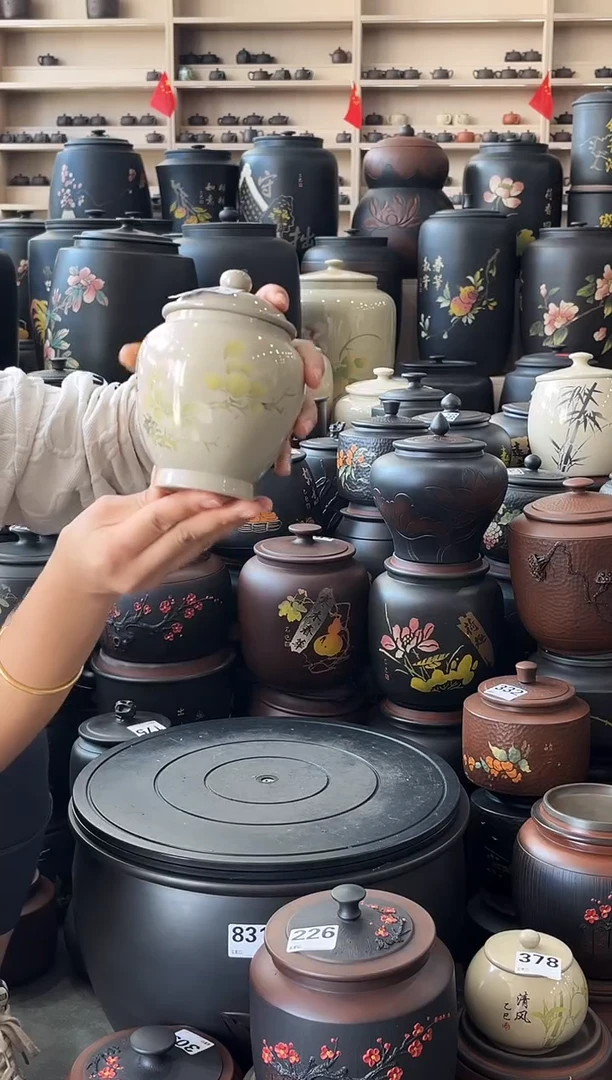 罐瑕疵茶叶罐  醒茶罐  白泥  379