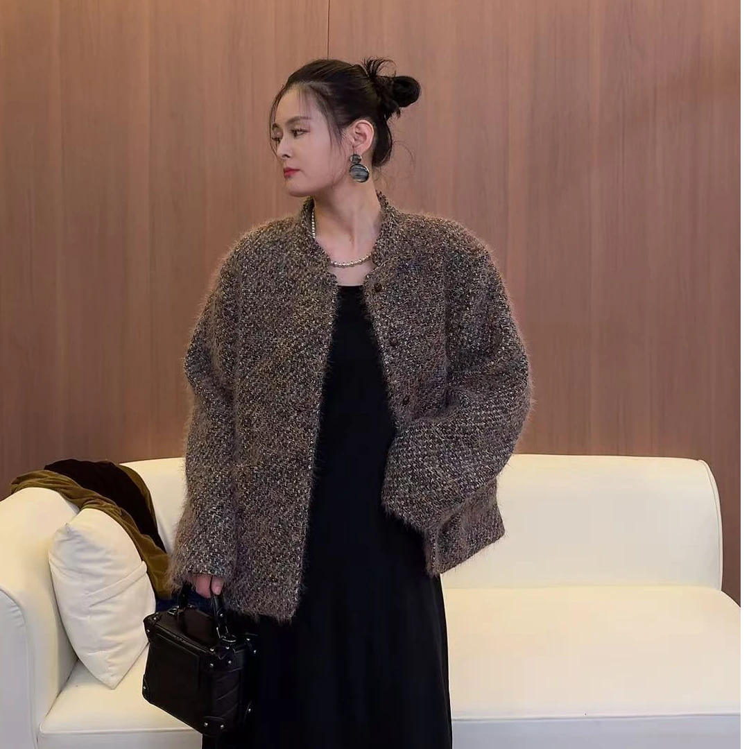 《流光》原创设计秋季新款小立领小香百搭外套加厚小香风气质外套女