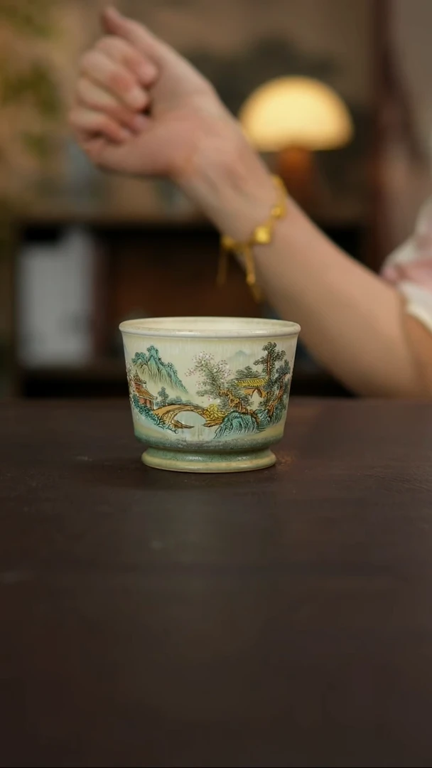 杯景德镇陶瓷杯碗柴烧多人