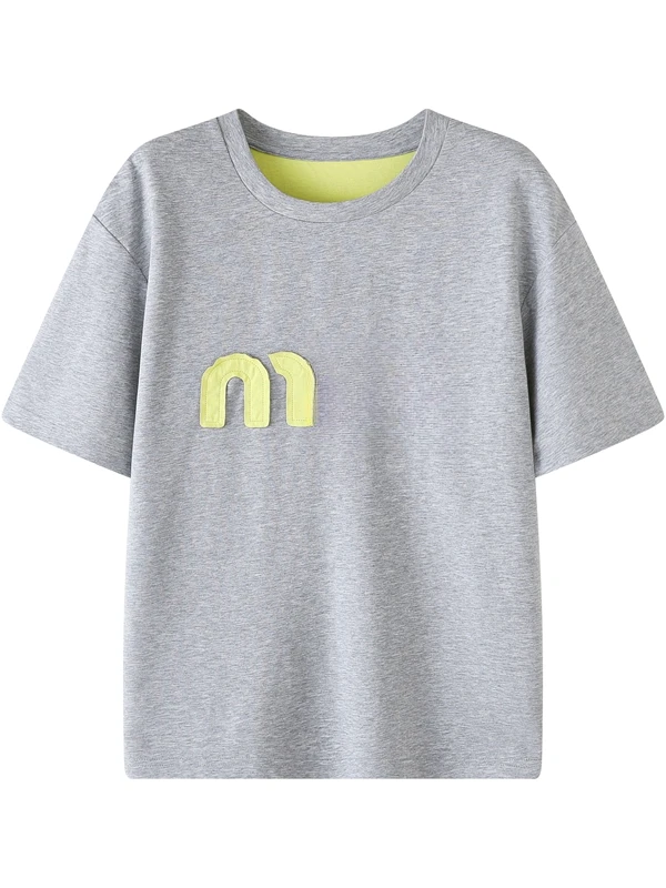 时尚女款休闲百搭简约短袖T恤-9022