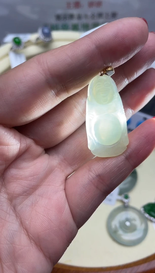 【闪购商品】翡翠颈饰18K金镶嵌回流寄售，不退不换