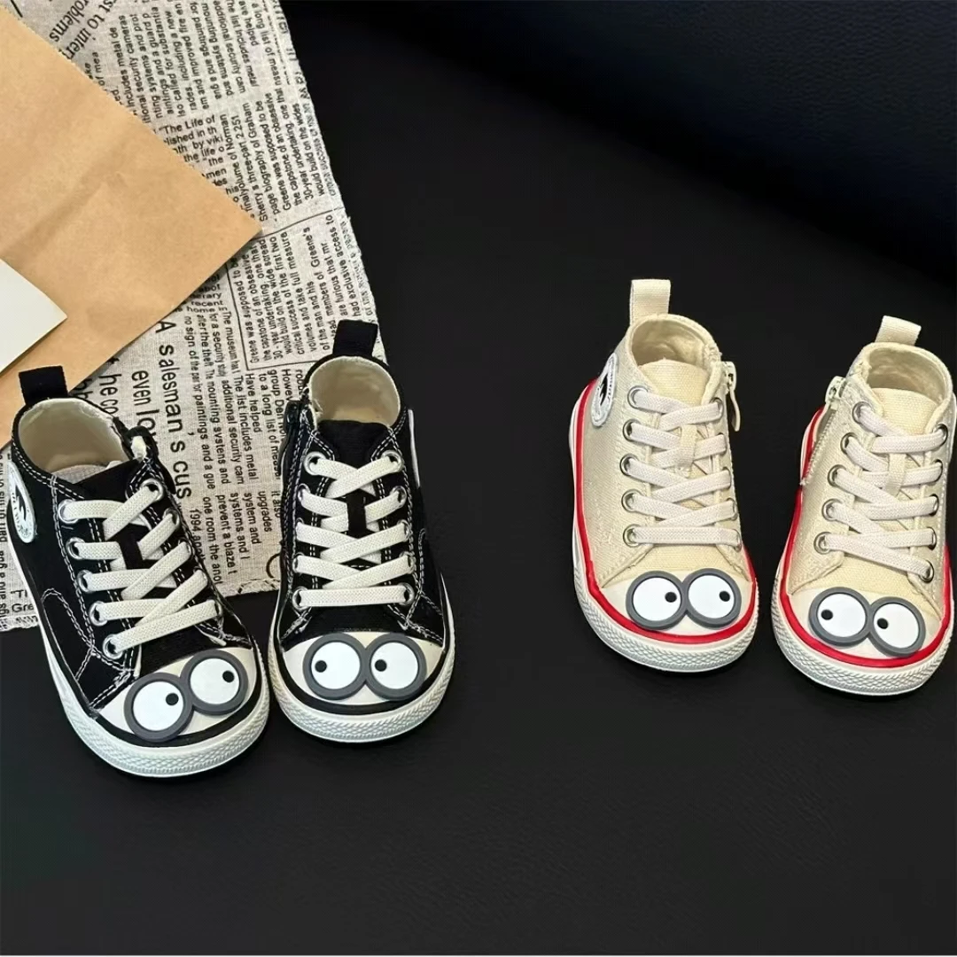 21-32码儿童布鞋软底女童板鞋春秋男宝宝帆布鞋秋季高帮小童单鞋