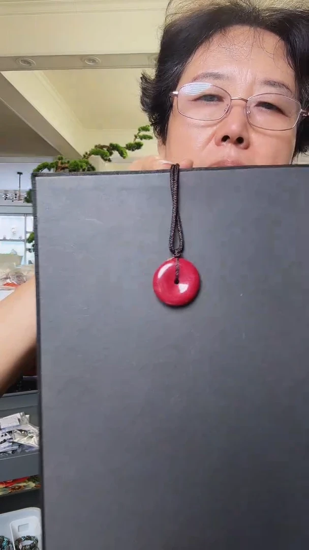 非金属布艺朱砂平安扣