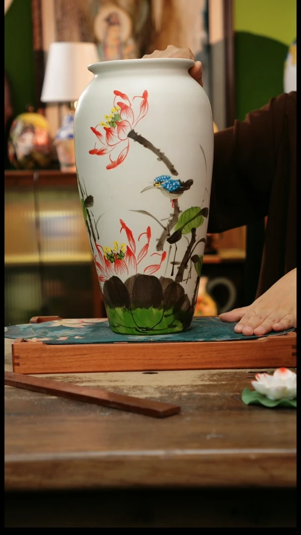 瓷片景德镇纯手工釉下彩精品茶具水杯