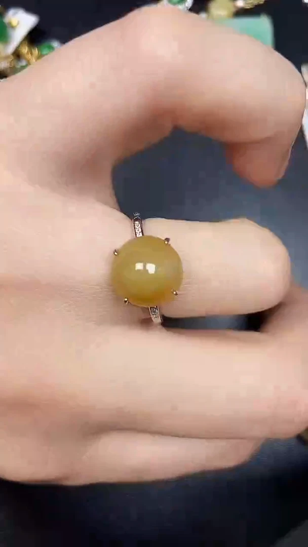 银S925镶嵌戒指翡翠9700