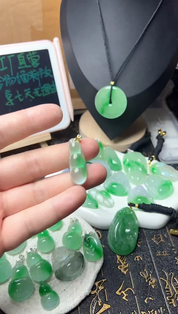 颈饰未镶嵌翡翠所见即所得，一图一物