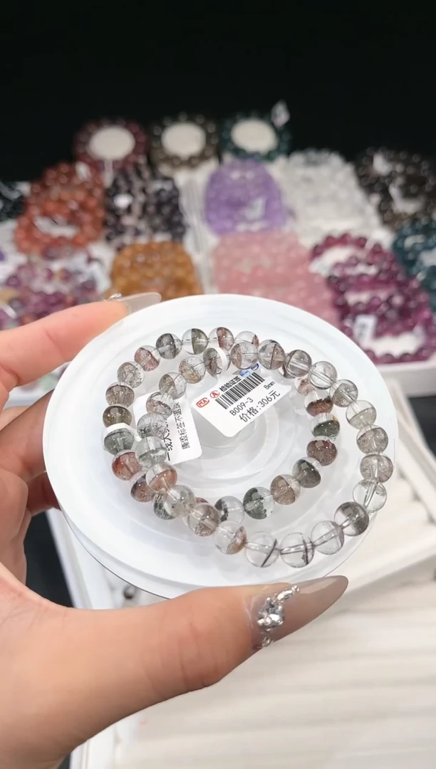 【闪购商品】水晶手链未镶嵌多样性发一莫奈幽灵8mm