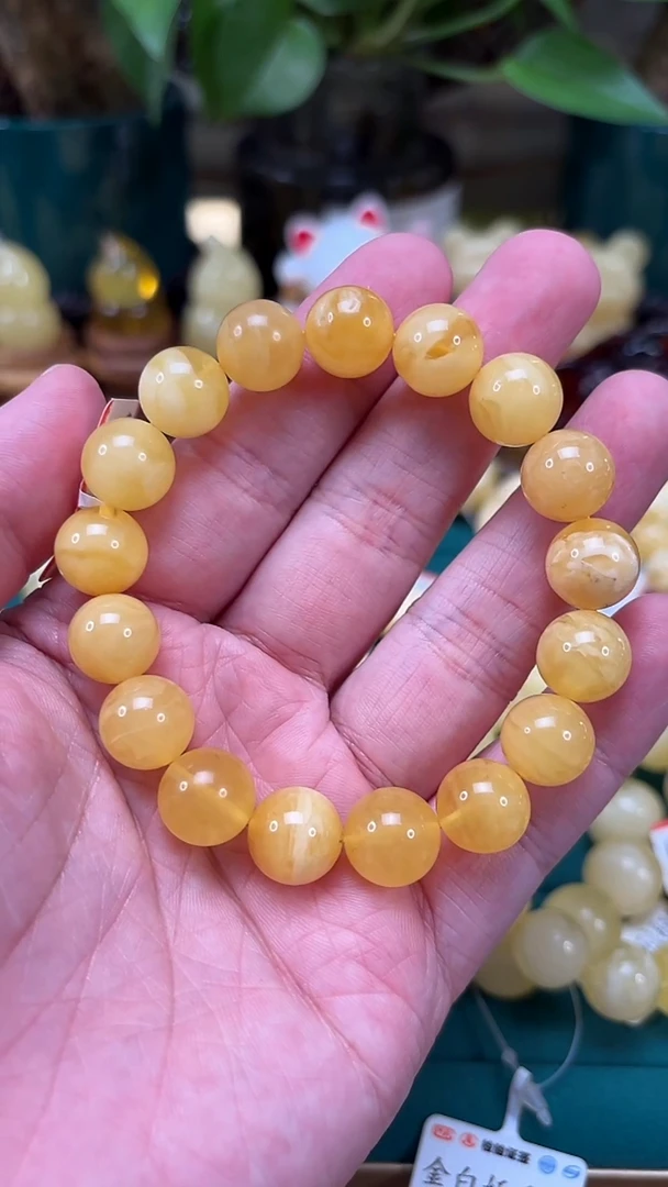 手链蜜蜡未镶嵌H25 特价微瑕俄料蜜蜡单圈 16.7克 12mm