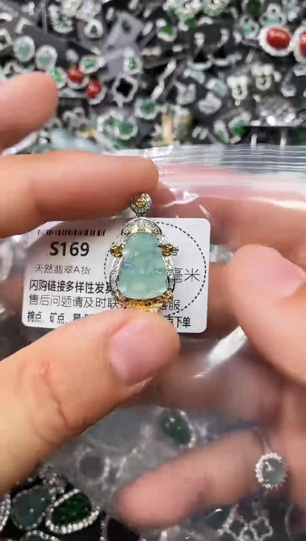 翡翠未镶嵌颈饰S169吊坠