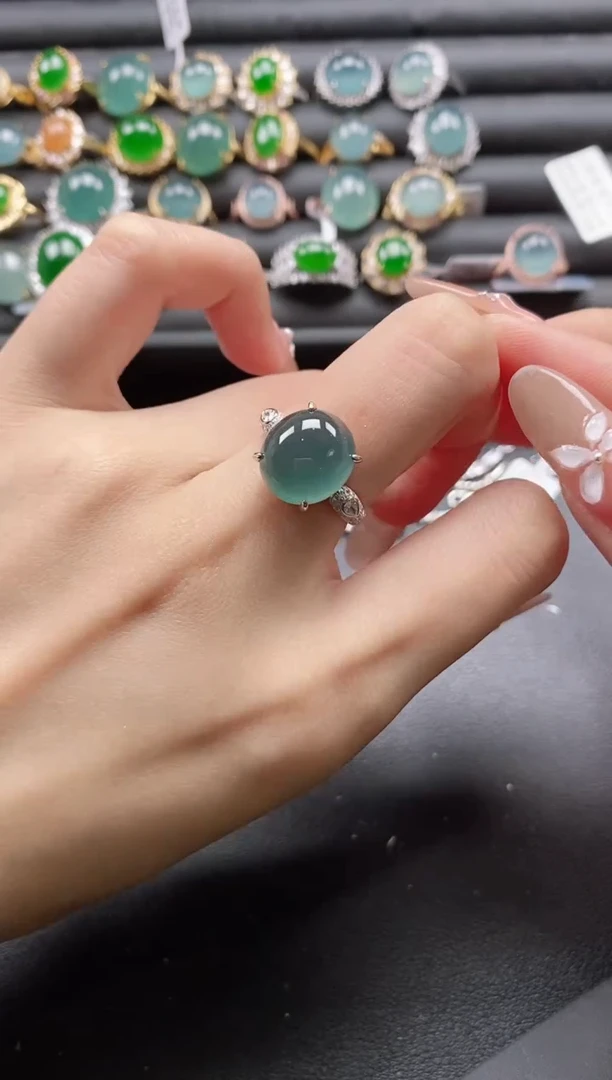 【闪购商品】翡翠戒指银S925镶嵌51151