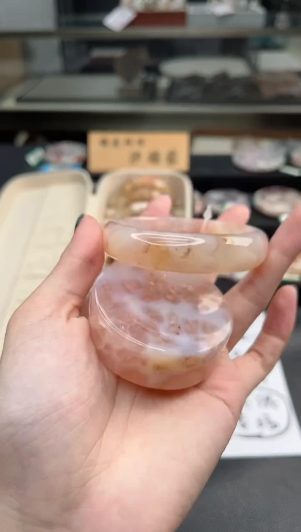 石英质玉手镯未镶嵌57圈口（赠送镯心）3447330