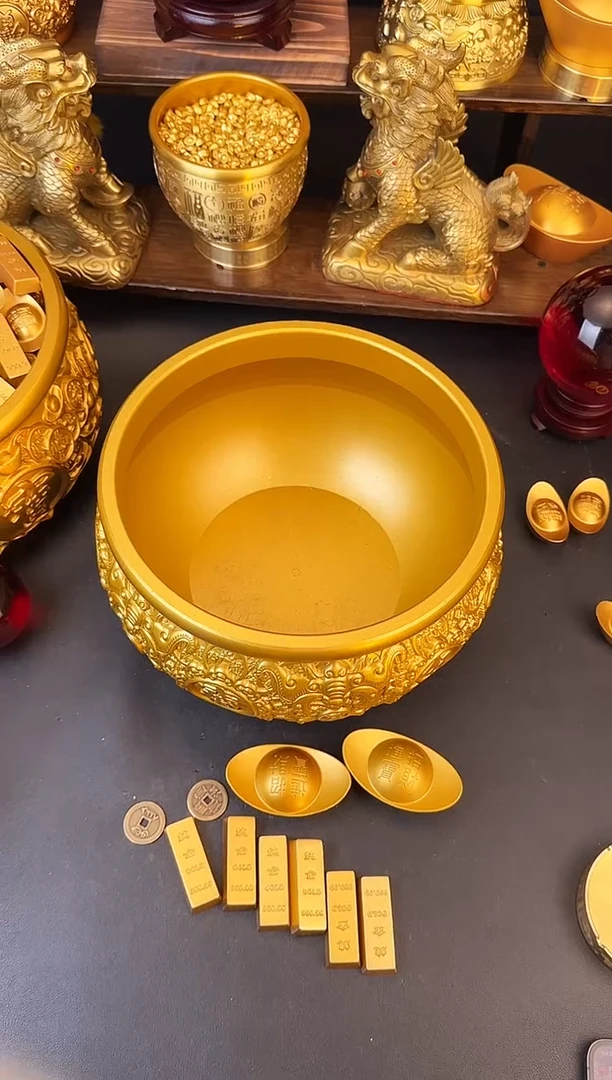 黄铜12斤超大号聚宝盆单盆