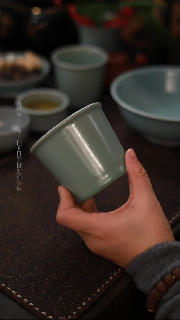 【闪购商品】杯0076一级品粉青仿古可乐杯