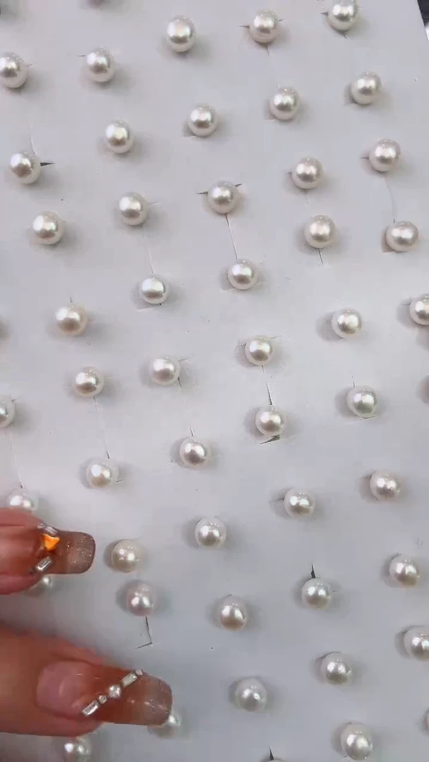 【闪购商品】淡水珍珠耳钉银S925镶嵌6-7mm小耳钉