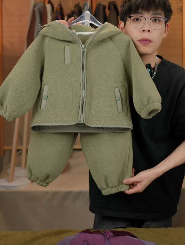 【麦田】2025春季新款奥利绒休闲套装