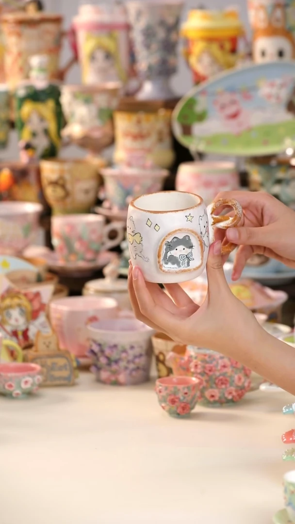 其他微瑕no退no换景德镇釉下彩手绘设计师款陶瓷