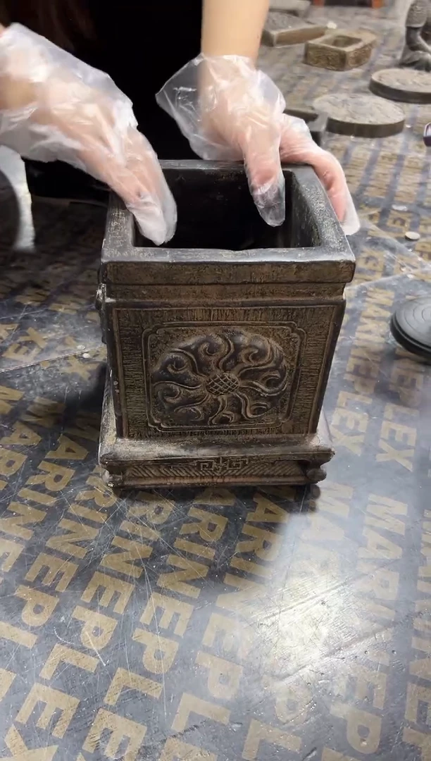 陶土【火山泥】虎头方墩