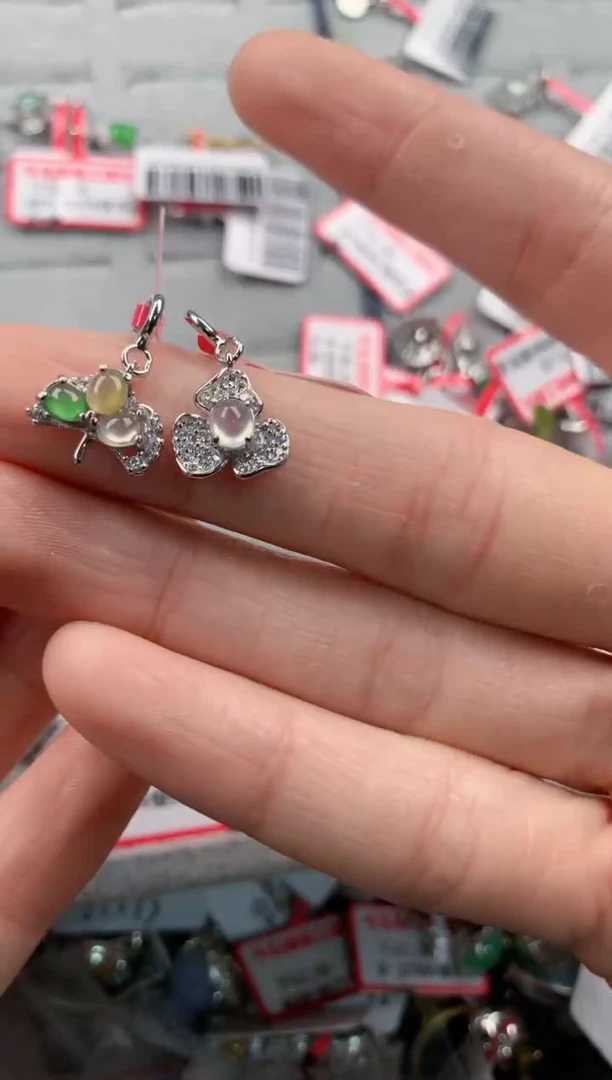 银S925镶嵌戒指翡翠333   1