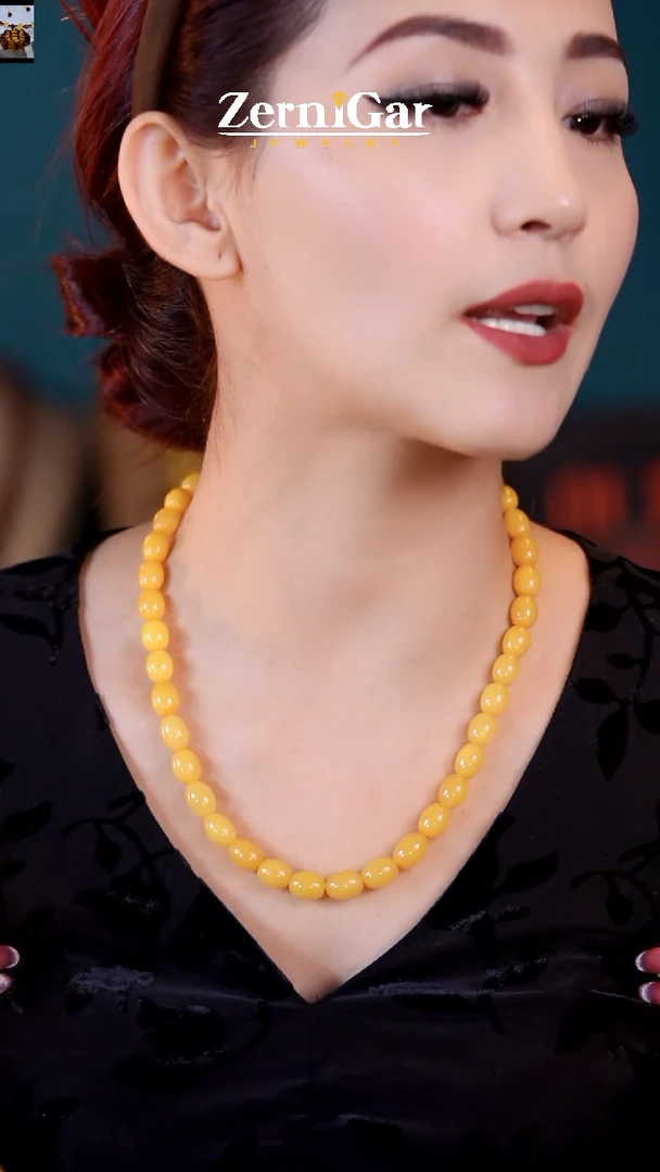 【闪购商品】琥珀颈饰未镶嵌天然琥珀项链