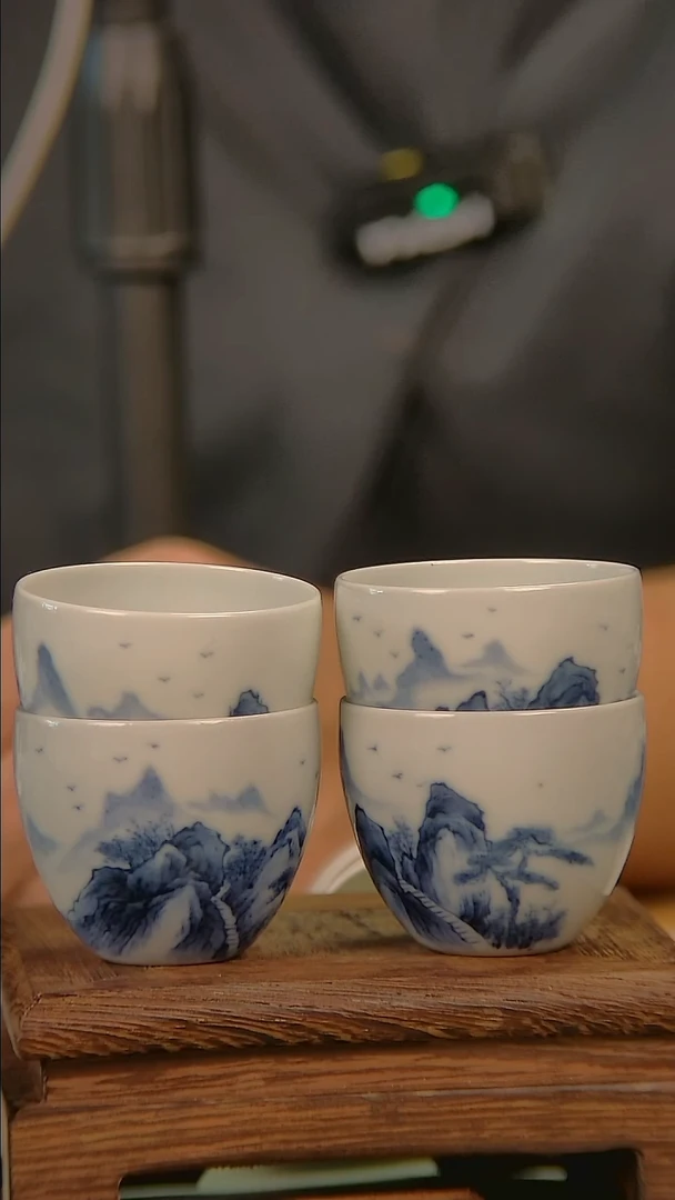 景德镇瓷器茶器主人杯四只一套