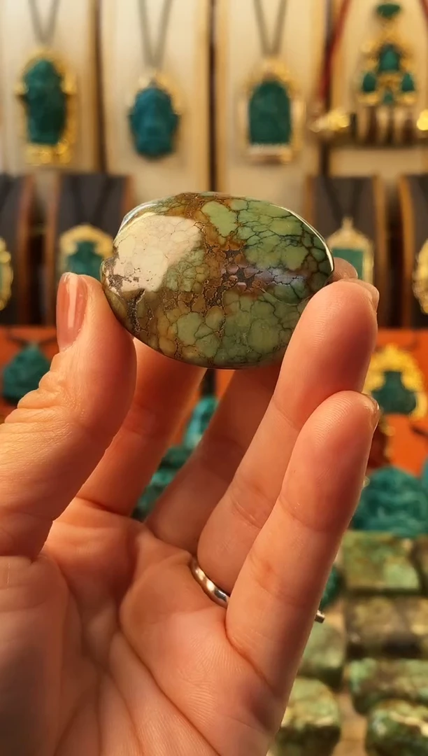 未镶嵌绿松石.网花单颗  40*32mm