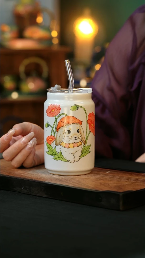 杯手绘心瓷陶瓷浮力