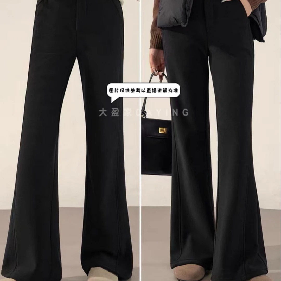 “Daying”99875加绒显瘦设计感西服微喇裤