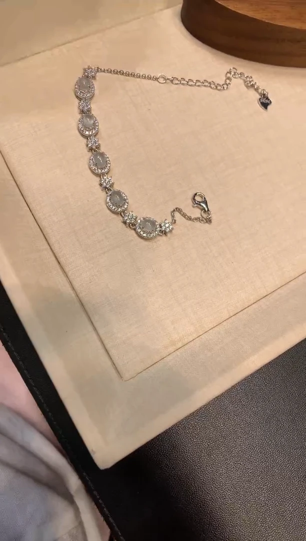 银S925镶嵌手链翡翠手链