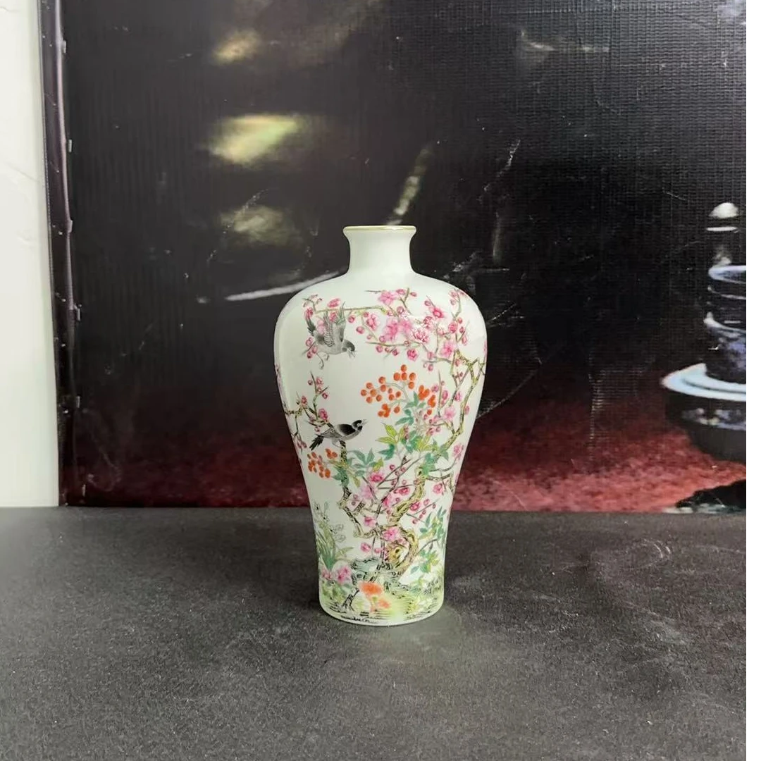 粉彩花鸟3景德镇高端陶瓷摆件.