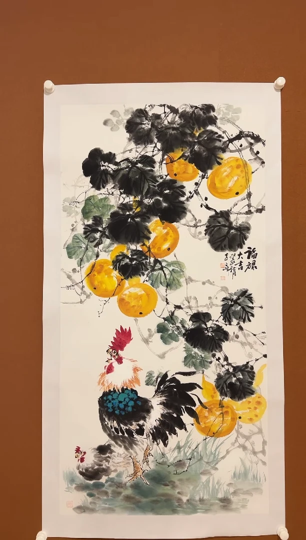 国画李文峰四尺整张花鸟