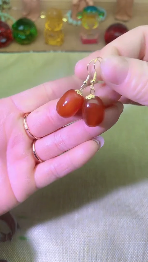 【闪购商品】南红玛瑙耳饰未镶嵌多样性发拍一发一