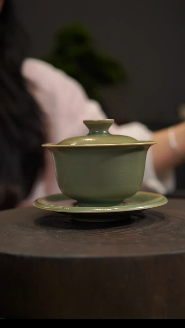 杯子邹*大元宝盖碗 汝州原产地  原矿老釉
