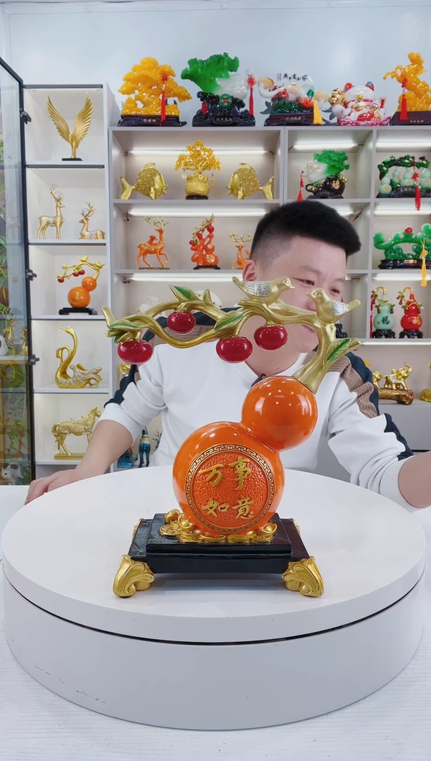 摆件大号橙色葫芦