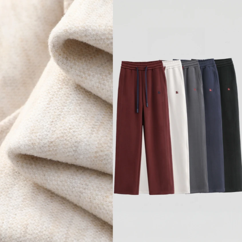 小燕子 |5037羊毛蚕丝窄版阔腿直筒裤裤加厚秋冬