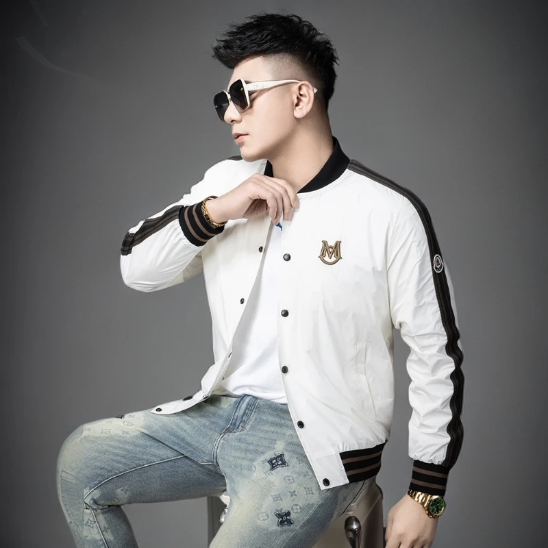 潮流刺绣字母夹克外套男2025秋季新款高端潮牌男士棒球服休闲上衣
