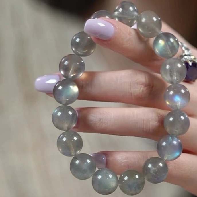 高阶净体拉长石手串12mm  KT25023021