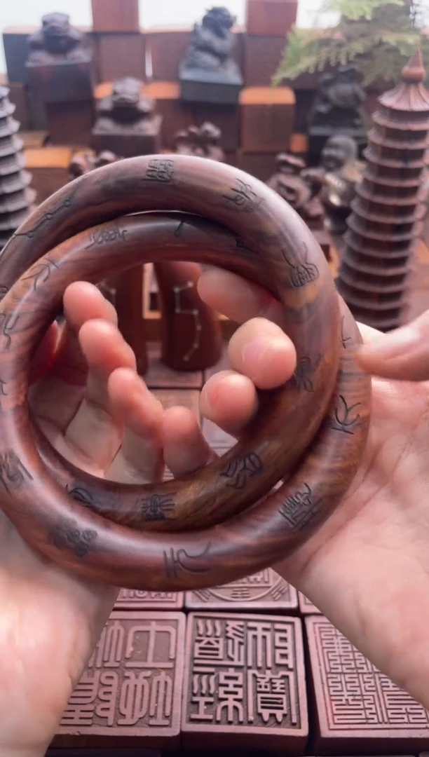 枣木内径80九字十字乾坤圈  77