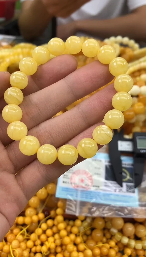 未镶嵌蜜蜡裸石手串