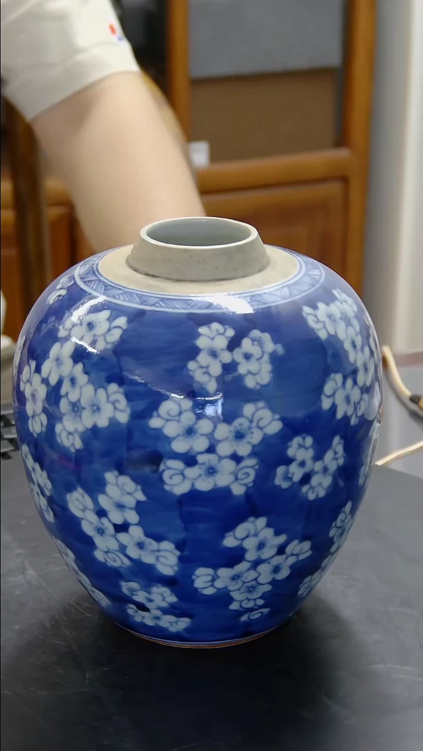 其他青花冰梅纹罐#854#