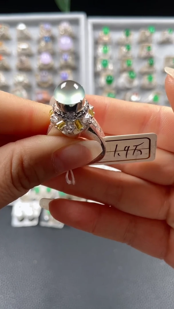 【闪购商品】定制翡翠未镶嵌璟瑶翡翠戒面 219