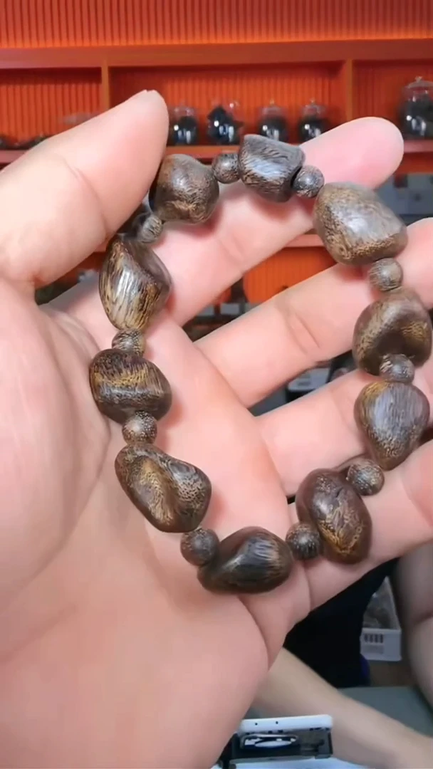 沉香手串a17号沉水瘤疤22g多样性发一