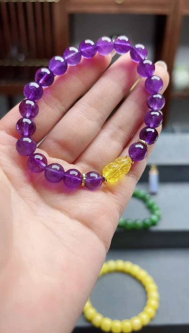 【闪购商品】水晶手串未镶嵌紫水晶手串3 DN