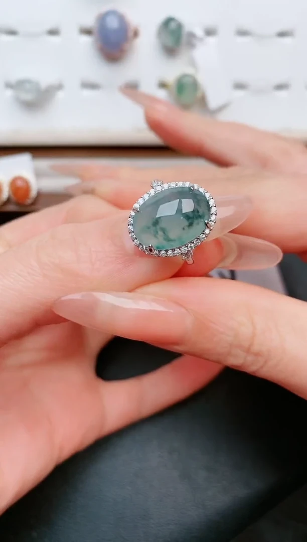 【闪购商品】翡翠戒指银S925镶嵌....