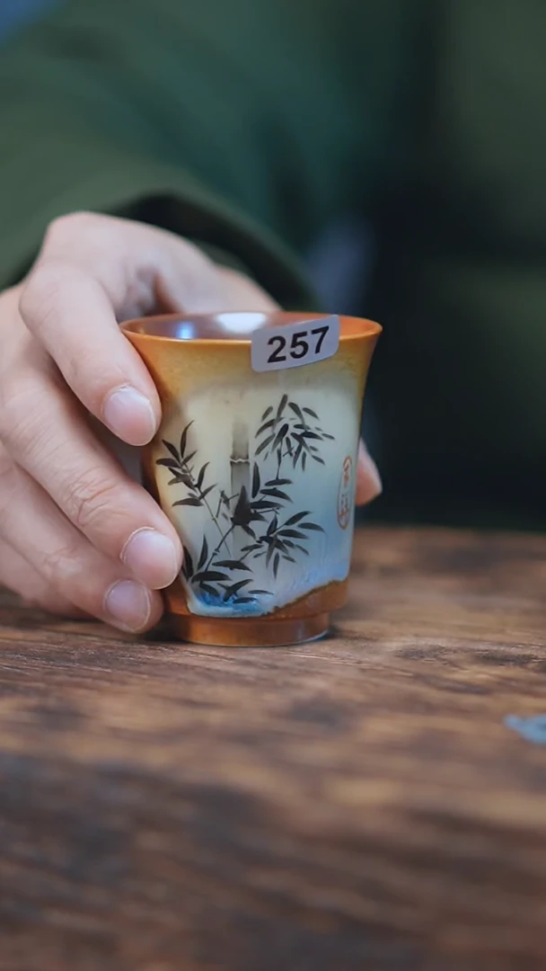 【闪购商品】257景德镇手绘墨竹单杯