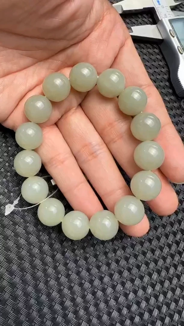 未镶嵌手串和田玉若羌料手串卡14